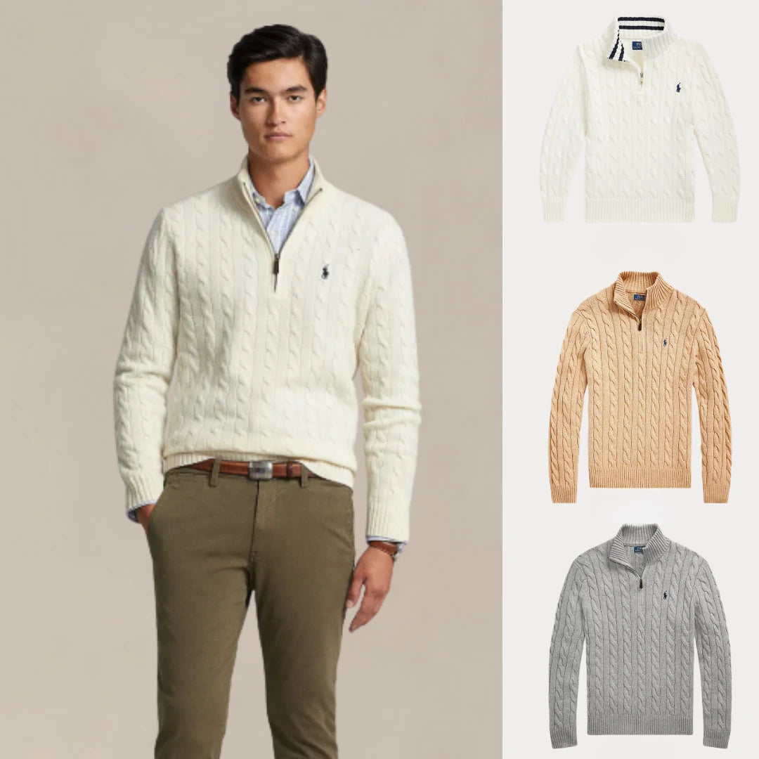 ACHETEZ 1, RECEVEZ 3 – ENSEMBLE HIVER CÂBLE TRICOT COTON ZIP
